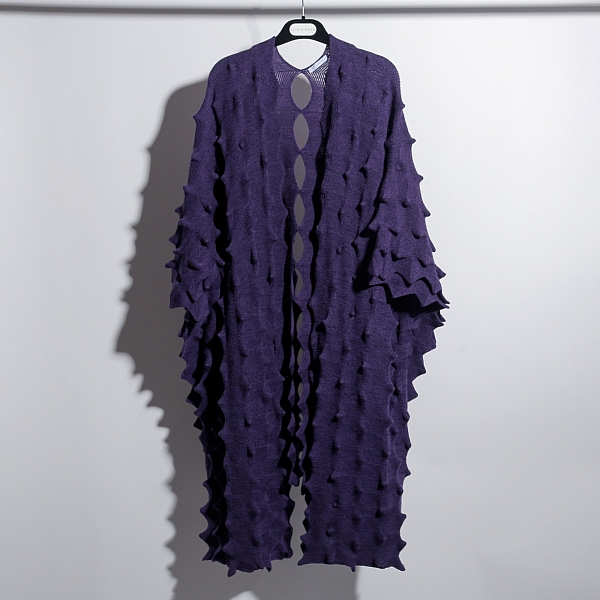 Purple knitted cardigan MILLA